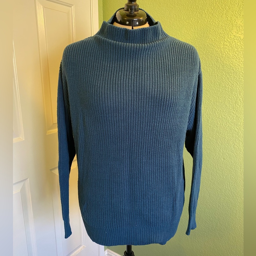 Ann Taylor Mock Turtleneck Knit Sweater Sz Large